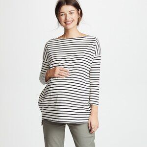 HATCH The Bateau Striped Maternity Top Sz 2